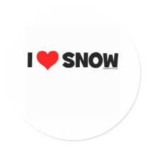 I Love Snow Sticker