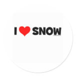 I Love Snow stickers