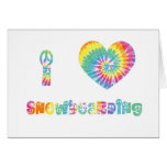 I love snowboarding. greeting card