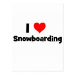 I Love Snowboarding Post Cards