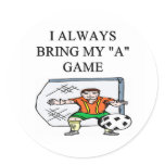 i love soccer goalie stickers
