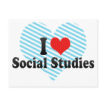 I Love Social Studies postcards