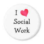 I Love Social Work magnets