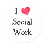 I Love Social Work stickers