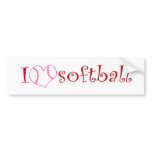 I love softball bumper stickers