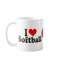 I Love Softball Coffee Mug