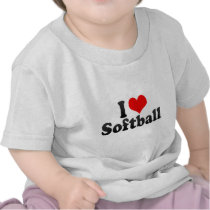 I Love Softball Tee Shirt