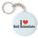 I Love Soil Scientists keychains