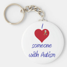 I love someone w Autism Key Chains