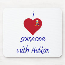 I love someone w Autism Mouse Pads