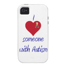I love someone w Autism Vibe iPhone 4 Cases