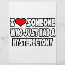 I Love Someone Who Just Had a Hysterectomy Custom Flyer