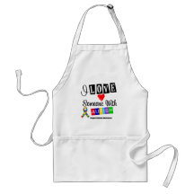 I Love Someone With Autism Apron