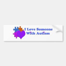 I Love Someone With Autism Bumper Sticker