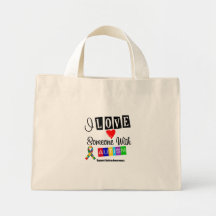 I Love Someone With Autism Canvas Bag