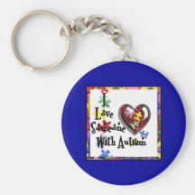 I love someone with Autism Key Chain