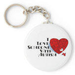 I Love Someone with autism keychain