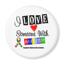 I Love Someone With Autism Fridge Magnets