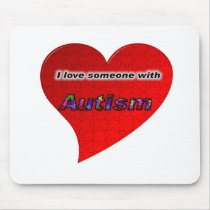 I love someone with autism mousepads
