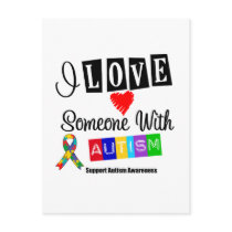 I Love Someone With Autism Postcards