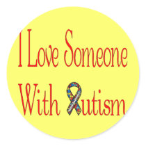 I Love Someone with Autism Stickers