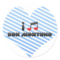 I Love Son Montuno Round Stickers