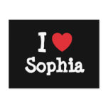I love Sophia heart T-Shirt postcards