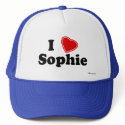 I Love Sophie hats