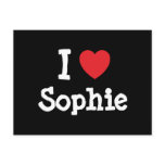 I love Sophie heart T-Shirt postcards