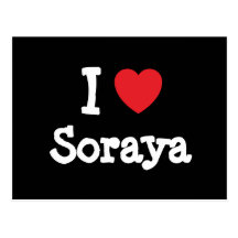 I love Soraya heart T-Shirt Post Cards