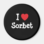 I love Sorbet heart T-Shirt Refrigerator Magnet