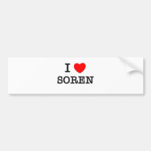 I Love Soren Bumper Sticker