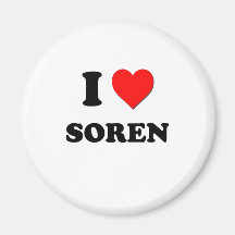 I love Soren Fridge Magnet