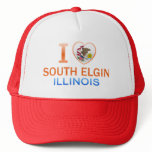 I Love South Elgin, IL hats