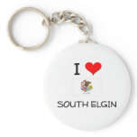 I Love SOUTH ELGIN Illinois keychains