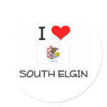 I Love SOUTH ELGIN Illinois stickers