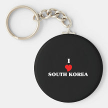 I Love South Korea Keychains