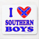 I LOVE SOUTHERN BOYS T-SHIRTS AND GIFTS mousepads