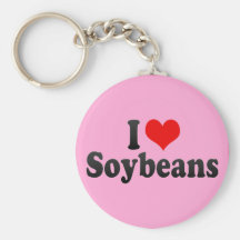 I Love Soybeans Keychain