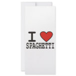 I Love Spaghetti rack cards