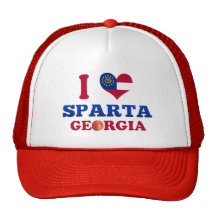I Love Sparta, Georgia Trucker Hats