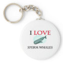 I Love Sperm Whales keychains