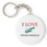 I Love Sperm Whales keychains