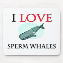 I Love Sperm Whales mousepads
