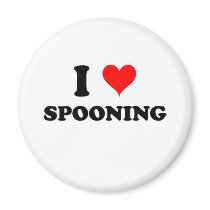 I Love Spooning magnets