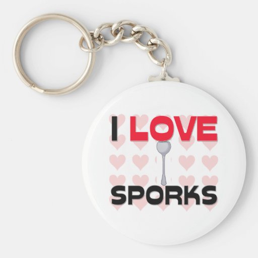 I Love Sporks Key Chain