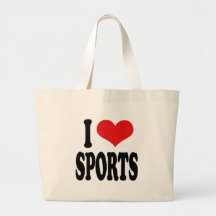 I Love Sports Canvas Bags