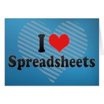 I Love Spreadsheets Cards