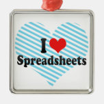I Love Spreadsheets Christmas Ornament