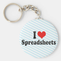I Love Spreadsheets Keychains